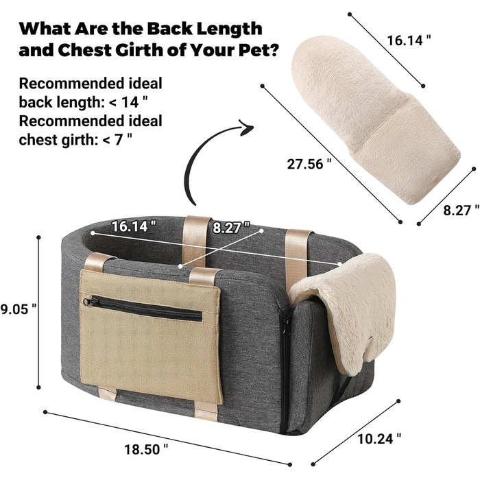 Автокрісло для собак та котів, сумка-переноска, автотранспортер з ременями безпеки