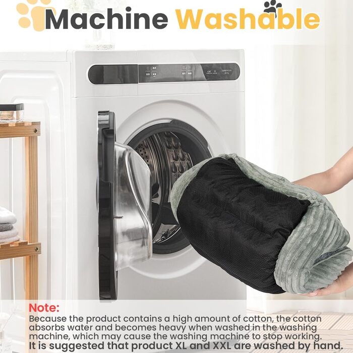 Ківш для собак великих порід, котячий лежак, миється, пухнастий, м'який та теплий, сірий, 90*68*19 см XL