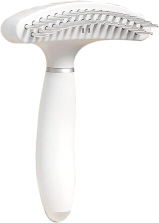 Бурштук для котів Lambo, щітка для вичісування шерсті котів та собак, висмикувальна щітка, легке очищення | Практична та неслизька щітка для догляду за шерстю котів та собак, біла