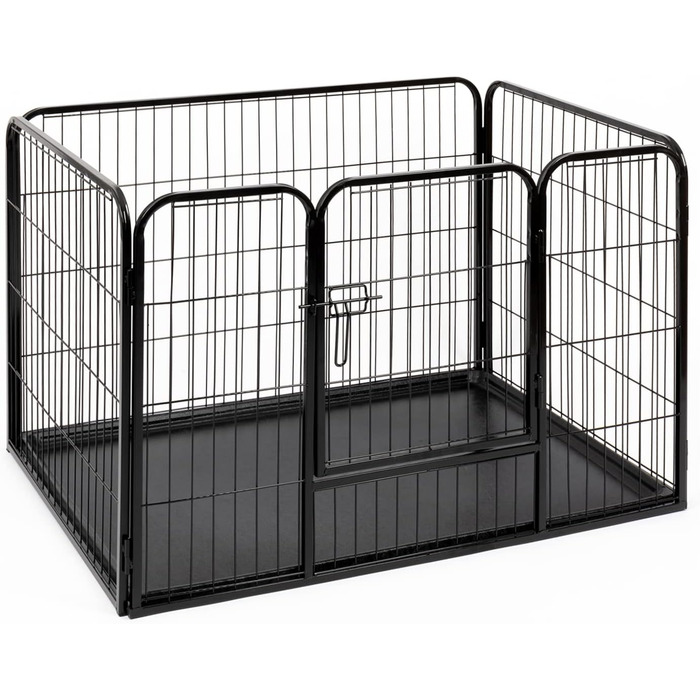 VOSS.PET Вольєр для цуценят XXL з ванною, огорожа для тварин, вольєр для дрібних тварин 108x73x70 см