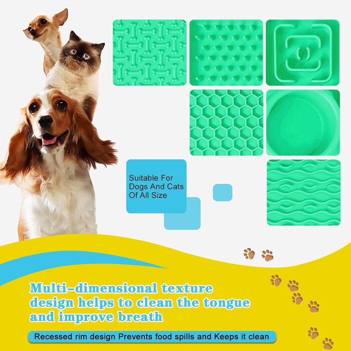 Шлека для собак Cooltto з лотком та шпателем: силіконова підстилка з присосками для миття, грумінгу та догляду за кігтями. Модель C & A