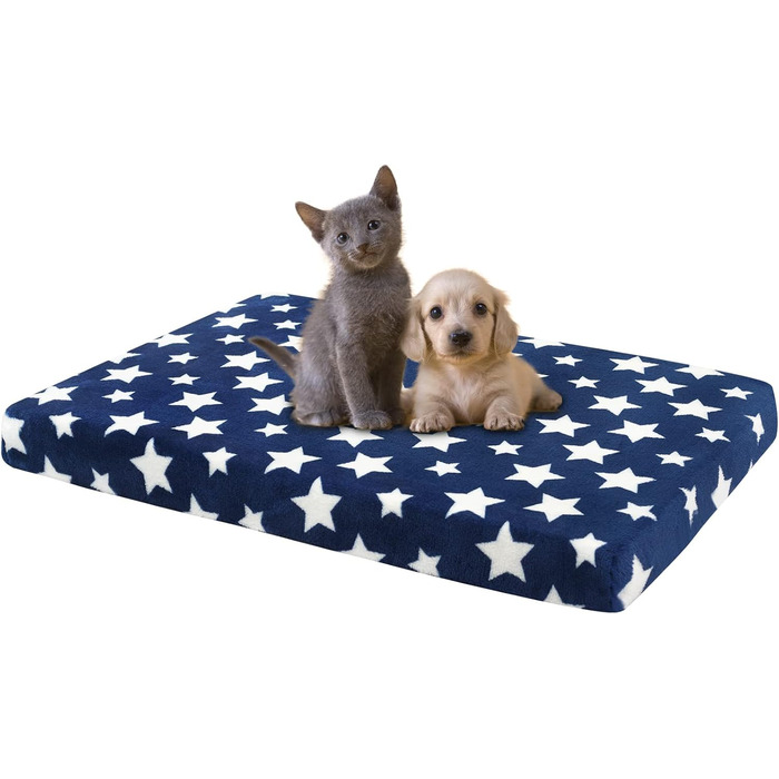 Килимок для собак EMPSIGN, підходить для кліток, знімний та пральний чохол, водонепроникний, 61x46x6.6 см, блакитний