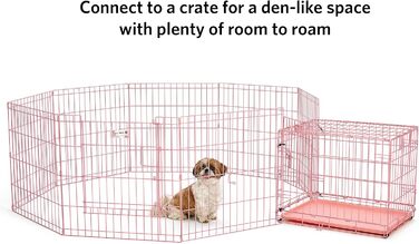 Клітка для собак Midwest Homes for Pets 542-30, металева, розкладна, з дверцятами, 61 x 76 см, золотисто-цинкована