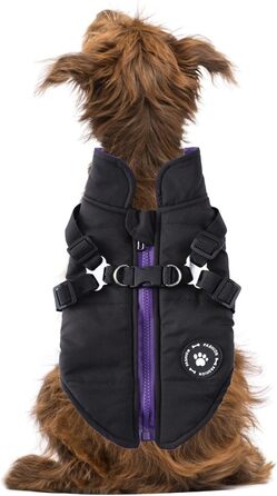 Зимова куртка для маленьких собак: тепла, вітро- та водовідштовхуюча куртка для собак (Чорний, M)