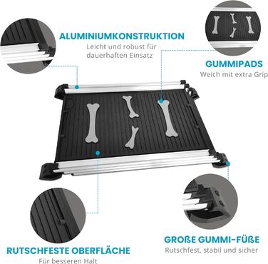 Рампа для собак Ultiness® - телескопічна, складна, з антиковзким покриттям, з алюмінію. Підходить для авто, позашляховиків та вантажівок.