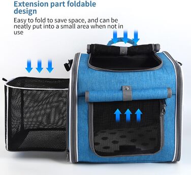 Корзина для тварин на велосипед | Велосипедна корзина для собак, переносний рюкзак, вентильована сумка для вигулу, подорожей, кемпінгу та прогулянок