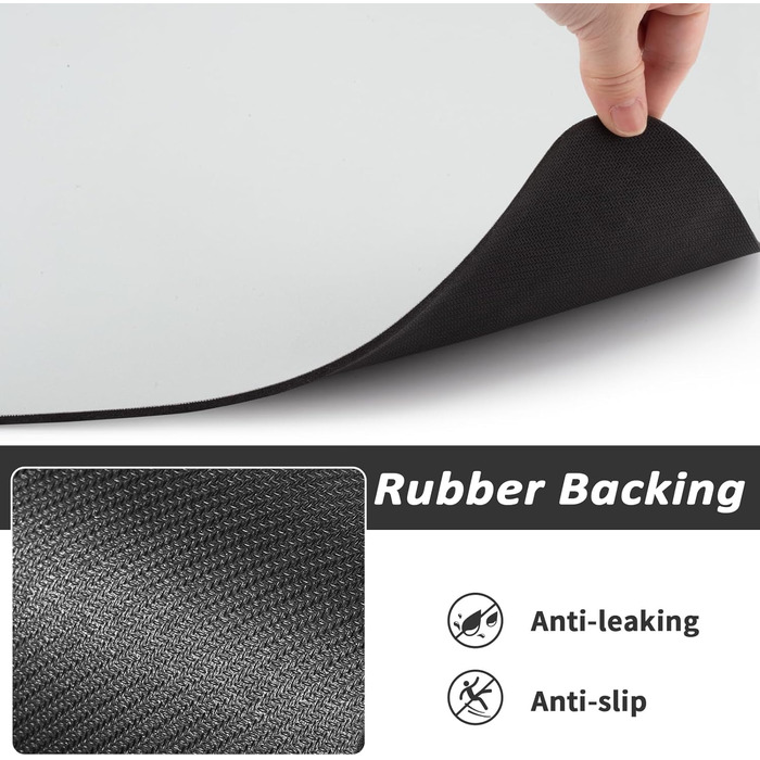 Килимок для годування домашніх тварин HotLive, вбираючий, для собак та котів, без плям, легко миється, швидко сохне, 12'x19' (18'x28', світло-сірий)