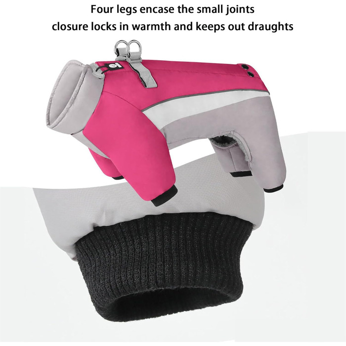 Теплий флісовий халат для собак, модний, з відбиваючими елементами, для цуценят, для холодної погоди, з D-посиланнями, регульований, кольоровий, з патчами, сніговий костюм для маленьких собак, чорний, L