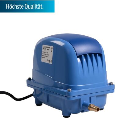 Повітряний насос AquaForte AP-200, 200 Вт, 4,5 м, для басейнів і ставків до 150 м³, для риб і коропів, вихід 18 мм