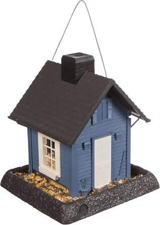 Годівниця для птахів North States Village Collection Blue Cottage, 2,3 кг, синя, легка чистка, захист від білок, для підвішування або монтажу на стійку