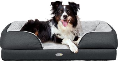 PawHut ліжко для собак заспокійливе, матрац для собак, для маленьких собак (антрацит, L 90 x B 69 x H 21 см)