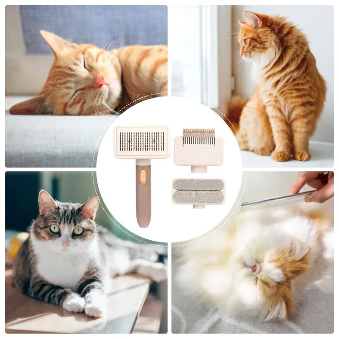 Щітка для грумінгу котів та собак - багатофункціональна щітка для вичісування шерсті, багаторазова, інструмент для догляду за тваринами