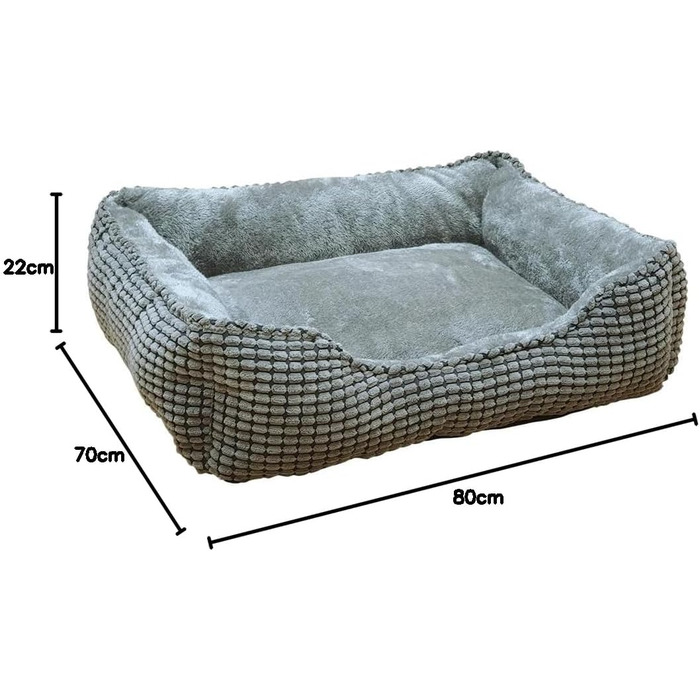 Ліжко для собак Nobby Komfortbett Classic Garik, темно-сірий, 80 x 70 x 22 см