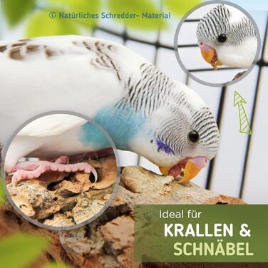 Набір з 4 коркових каменів для птахів Vogelgaleria – смачний замінник сепії та кальцієвого каменю, аксесуари для хвилястих папуг