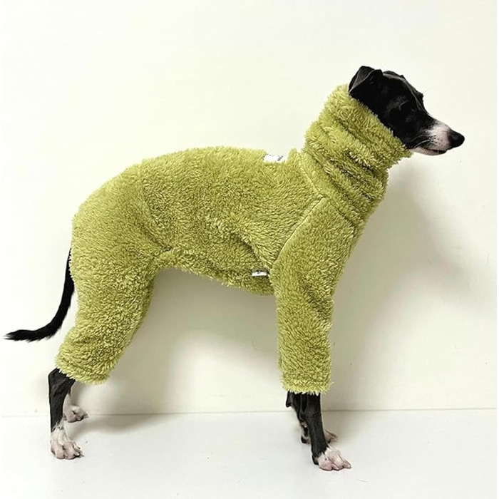 Флісовий костюм-комбінезон для собак, теплий зимовий піжамний костюм з ніжним флісом, італійський стиль, для грейхаундів та собак середніх розмірів (колір коричневий, розмір 9#)