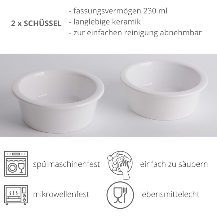 Підвищена годівниця для котів PETLINUS: керамічна та дерев'яна, для котів та маленьких собак (чорна)