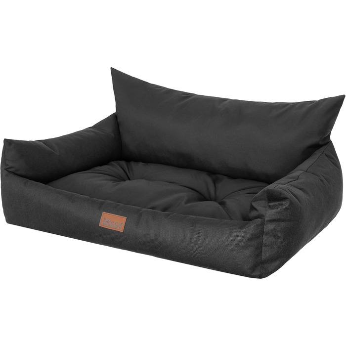 Водонепроникне ліжко для собак великих і середніх порід - диван-ліжко для собак Joker, знімний килимок, чорний колір, 64x49 см, Oeko-Tex сертифікат