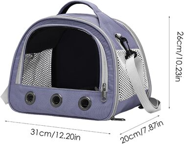 Переносна сумка-переноска для птахів Vogeltransport - Легка, дихаюча сумка для папуг, хом'яків та інших дрібних тварин, фіолетового кольору