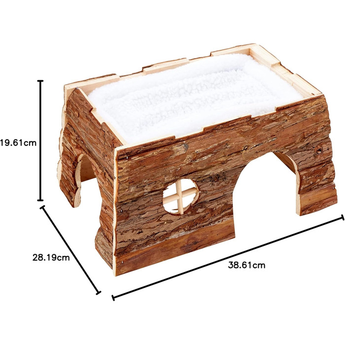 Будиночок для гризунів Trixie Natural Living Tilde з м'яким лежаком, 39×22×29 см