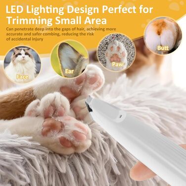 Триммер для собак PawTrim Pro: професійний, тихий, вологостійкий, з LED-дисплеєм для догляду за лапами, очима, вухами та обличчям