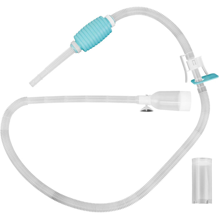 Акваріумний сифон для очищення ґрунту TERA PUMP, 3 м, ручний, BPA-free, набір 2 шт., середній розмір