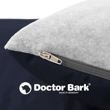М'яке ліжко для собак великих порід Doctor Bark GreenLabel, зелене, знімний чохол, розмір M, колір: кобальт