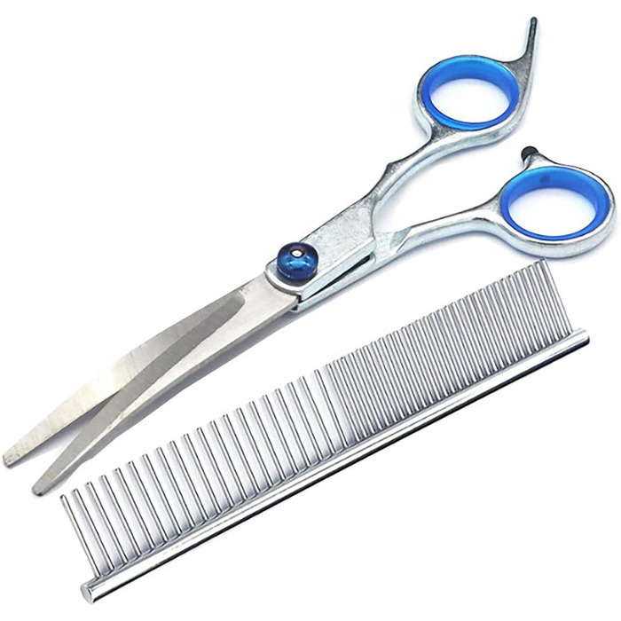Набір ножиць для грумінгу собак та інших домашніх тварин 6 в 1, регульовані, з неслизькою ручкою