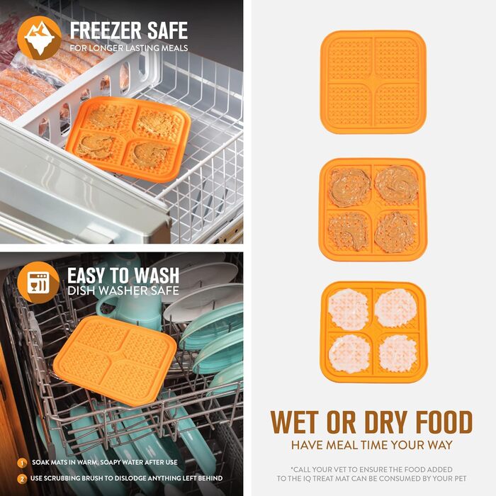 IQ-іграшка для собак та котів Hyper Pet: килимок-лежанка для повільного годування, пазл-лежанка, оранжевий, великий розмір