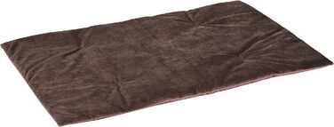 Крісло-лежанка для собак та котів Ferplast Charles, коричневе, з м'яким велюровим вкладишем, 68 x 47 x 25 см, стильна модель