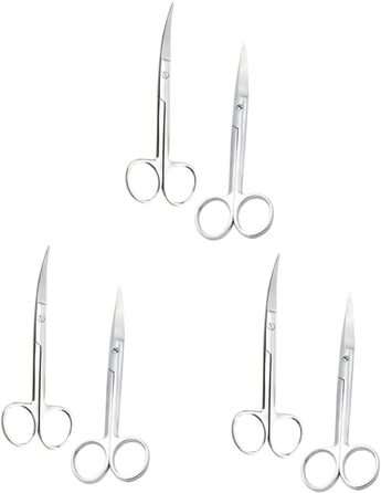 Набір з 2 професійних ножиць для грумінгу домашніх тварин Ipetboom з нержавіючої сталі, круглий ножі, для дому та салону, прямі та зігнуті кінчики