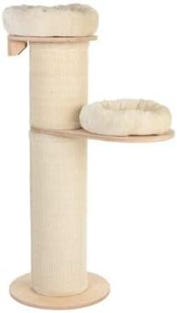 Крізьова колона Natural Paradise Jasmine з кріпленням до стіни | 136 см, кремовий колір | Дряпалка для котів