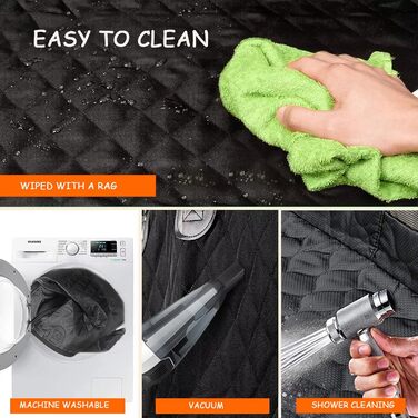 Захист для автосидіння для собак 4-в-1, чорний. Водонепроникний, стійкий до подряпин, антиковзаючий. Підходить для всіх авто, SUV.