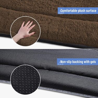 Крісло-лежанка для собак великих порід Baodan, 106x71 см, коричневе, з неслизьким дном