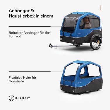 Фургон для собак Klarfit Goldie Home: 334 л, водовідштовхувальний, для перевезення домашніх тварин, 40 кг, складна конструкція, 16