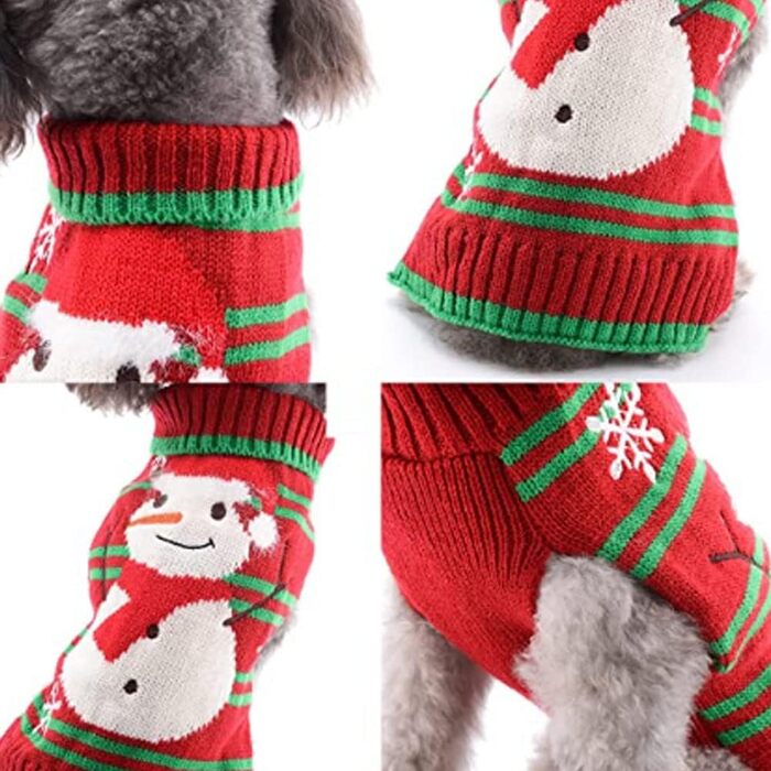 Пуловер для собак з бавовни, костюм для святкування Різдва, теплий зимовий пуловер, костюм для домашнього улюбленця, модна модель, подарунок (XXL, сніговик)
