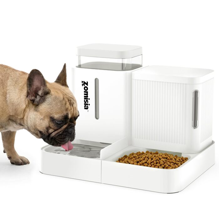 Автоматичний годівниця для котів/собак 3L, 2-в-1: годівниця та поїлка, обертання 180°, білий, для сухого корму