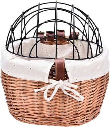 Плетені корзини для велосипеда: для собак, з сіткою, на переднє колесо