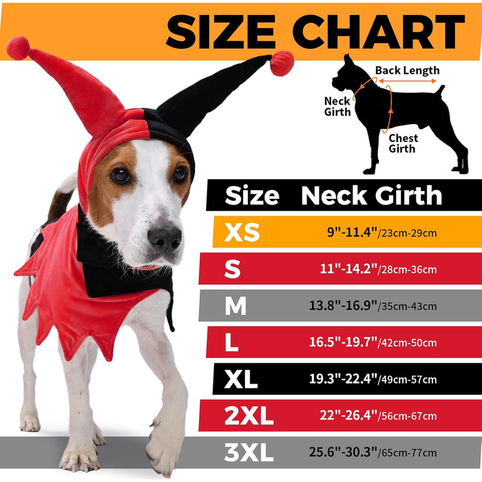 Костюм на Хелловін для собак Lelepet з капелюхом та мантією, веселощ для домашніх тварин, косплей на Хелловін, наряд для вечірки, костюм для дітей, середніх та великих собак, однотонний червоний (Getaway Solids)
