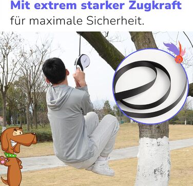 Рулетка для собак Zenova Pets 5м з тримачем для відходів, нейлоновий поводок 360°, антиковзний руків'я та кнопка швидкого гальмування. Підходить для собак великих, середніх та малих порід до 30 кг