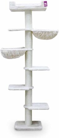 Дряпка для котів Petrebels Alexis 224 до стелі, 45x35x224 см, кремово-бежевий