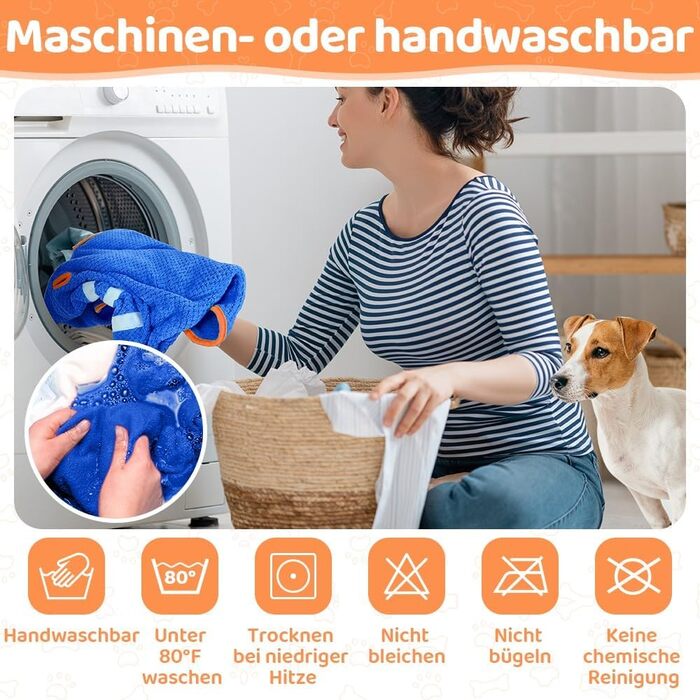 Рушник для собак SlowTon: суперпоглинаючий халат для висушування після купання, плавання, прогулянки. L, блакитний