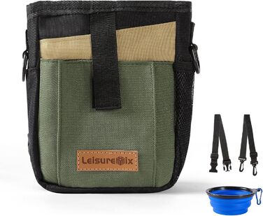 Сумка для ласощів для собак Leckerlitasche, поясна сумка для прогулянок, водонепроникна, чорна та зелена