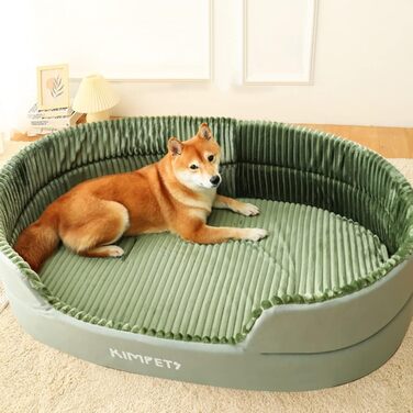 М'яке ліжко для собак та котів: зручне, миється, не слизьке, зелене, Ø60x40x26 см