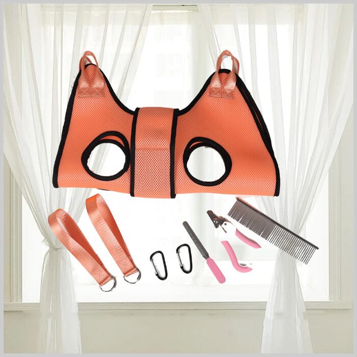 Набір для догляду за домашніми тваринами: гамак, інструменти для стрижки нігтів, догляд за вухами та очима, 8 шт., 45*65 см