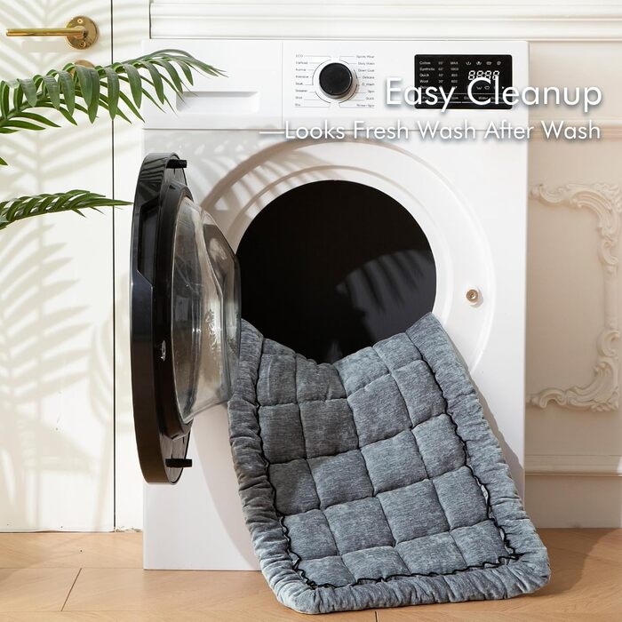 Крісло-підстилка для собак у машину, сіре, жаккард, антиковзаюча, 63x54 см