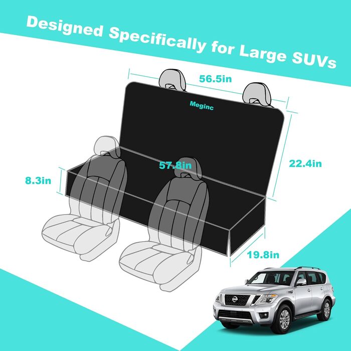 Чохли на сидіння для SUV від Bench Dogs: водонепроникні, зносостійкі, нековзні чохли на заднє сидіння для собак