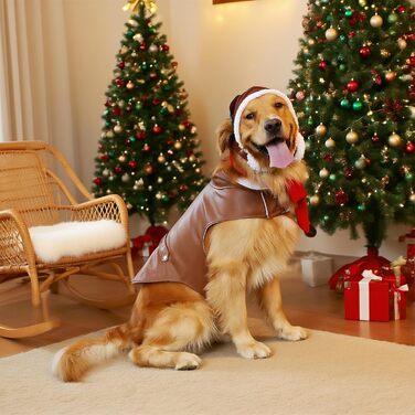 Костюм пілота для собак Huhumy, карнавальний костюм для великих собак, шапка та шарф, косплей, вечірка, Хелловін