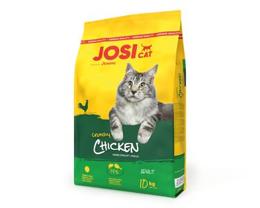 Сухий корм для дорослих котів JosiCat Crunchy Chicken з куркою, 10 кг