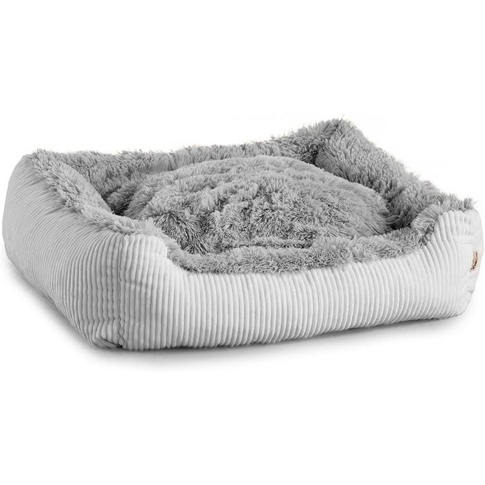 Gutekissen® Шерстяне ліжко для собак, маленьких порід - М'яке, зручне, миється - Вибір кольору та розміру (XXXL - 130x110, Сірий) 3XL Сірий