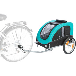 Велосипедний причіп для собак TRIXIE Limited Edition, чорний/бірюзовий, 80x75x86 см, до 30 кг
